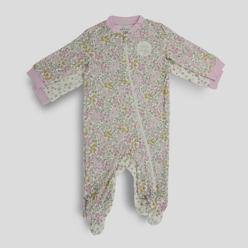 Milkberry Soft Rayon of Bamboo Pajamas for Baby Girl, Footed Full Body Sleepwear for Infants - image 1 of 4