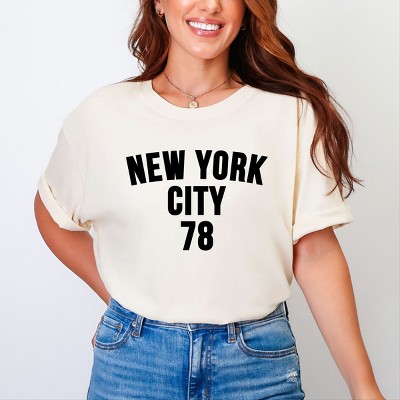 Simply Sage Market New York City Arched 78 Puff Print Garment Dyed Tee