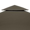 VidaXL 2-Tier Gazebo Top Cover 1 oz/ftÂ² 13.1'x9.8' Taupe - 3 of 4