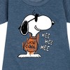- Peanuts - Joe Cool Hee Hee Hee Graphic Short Sleeve Fleece Dress - 2 of 4