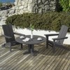 HYLEORY Outdoor Round Coffee Table, 36" Adirondack Coffee Table for Patio, Garden, Backyard - 2 of 4