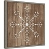 Amanti Art Barnwood Wonderland I Snowflake by June Erica Vess Canvas Wall Art Print Framed 16 x 16-in. - 3 of 4