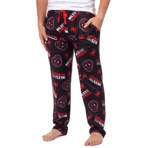 Marvel Spiderman Miles Morales Men's Allover Pattern Adult Pajama Pants - 1 of 4