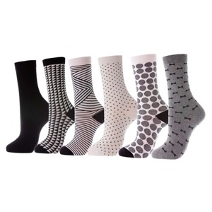Mio Marino Women's Dress Crew Socks 6 Pack - 1 of 4