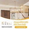 8-Light 27'' Square / Rectangle Candle-Style Geometric Chandelier Black for Dining Room, Kitchen or Hallway - 3 of 4