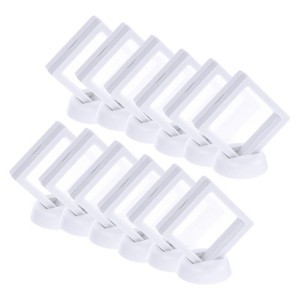 Unique Bargains Transparent PE Material Floating Frame Elegant Touch Jewelry Box White 20 Pcs - 1 of 4