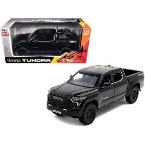 2023 Toyota Tundra TRD 4x4 Pickup Truck Black with Sunroof and Wheel Rack 1/24 Diecast Model Car - 1 of 4