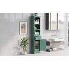 TiramisuBest Tall Bathroom Cabinet, Freestanding Storage Cabinet with Drawer, MDF Board, Adjustable Shelf, Green - 4 of 4