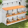 Metal Chicken Nesting Boxes, Two-Tier Chicken Egg Laying Box with 6 Compartments Large Vented Holes Chicken Coop - 2 of 4