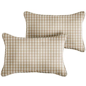 2pk Sorra Home Sunbrella Corded Indoor Outdoor Throw Pillow Sets - 1 of 4