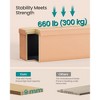 SONGMICS Storage Ottoman Bench Folding Storage Footrest 2 Extra Storage Boxes Hold up to 660 lb - 4 of 4