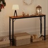 Narrow Console Table, Gold Sofa Table with Outlets, Behind Couch Table for Living Room, Hallway Table for Entryway - 4 of 4
