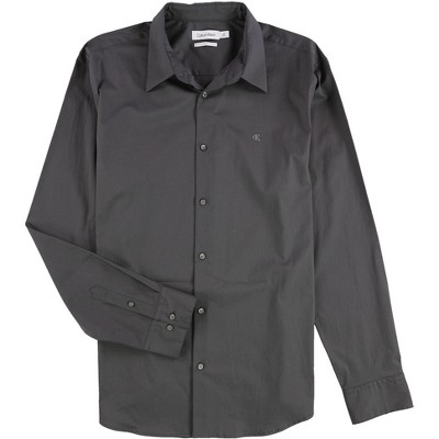 Calvin Klein Mens Slim Fit Refined Button Up Shirt