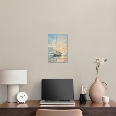 Boat on the Shore 10x15 Canvas Wall Art