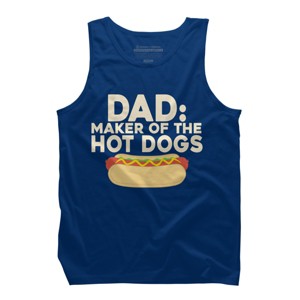 Men's Design By Humans Dad Maker Of The Hotdogs By MeowShop Tank Top - 1 of 2