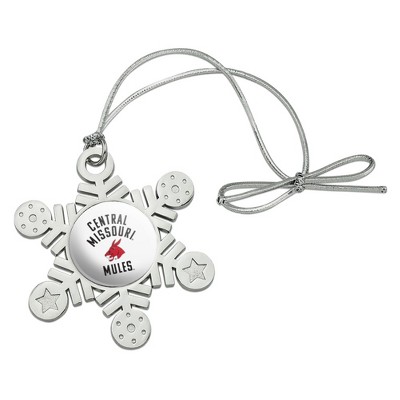 University of Central Missouri Mules Metal Snowflake Christmas Tree Holiday Ornament