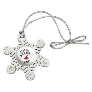 University of Central Missouri Mules Metal Snowflake Christmas Tree Holiday Ornament - 1 of 3