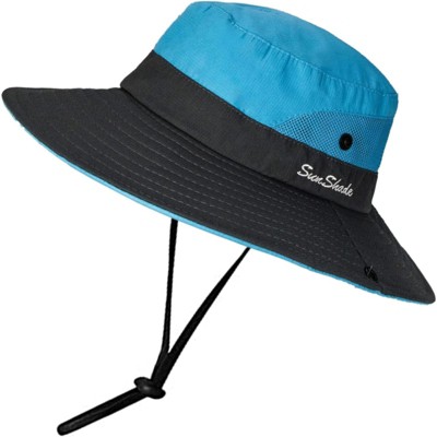 BEAFUP Women’s Foldable Sun Hat with Breathable Mesh,Adjustable Chin Strap & Ponytail Hole - for Beach,Hiking,Outdoor