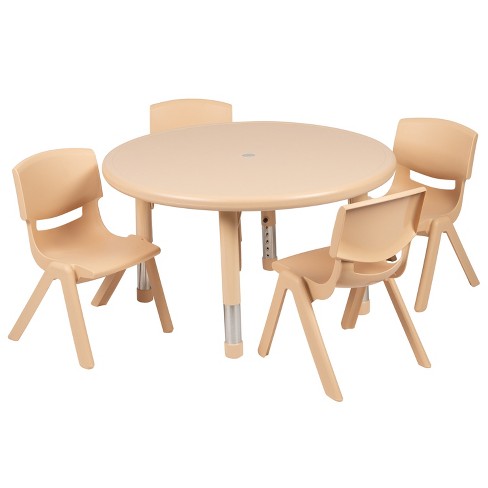 Plastic table best sale and 4 chairs