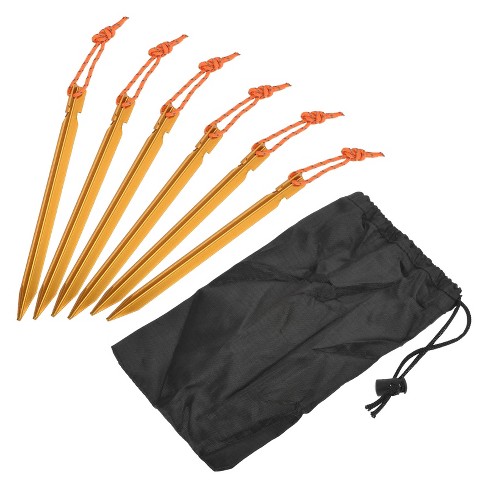 Unique Bargains Tent Stakes Y-Beam with Reflective Pull Rope Kit Aluminum Camping Ground Pegs 1 Set - image 1 of 4