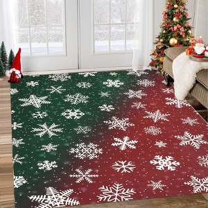 Bold Color Christmas Area Rugs - Non-Slip Reversible Washable Skin-Friendly Soft Rug  6*9ft(183*274cm) - 1 of 4