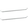vidaXL Curtain Rails 2 Pcs White and Silver 23.6"-41.3" Aluminum - 2 of 4