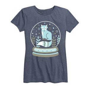 Women's - Instant Message - Scandinavian Snowglobe Short Sleeve Graphic T-Shirt - 1 of 4