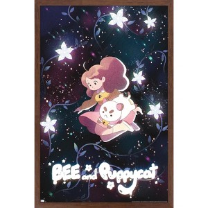 Trends International Bee and Puppycat - Space Flowers Key Art Framed Wall Poster Prints - 1 of 4