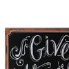 Northlight Black and White "Give thanks" Chalkboard Thanksgiving Wall Art Decor 14" x 10.5" - 2 of 3