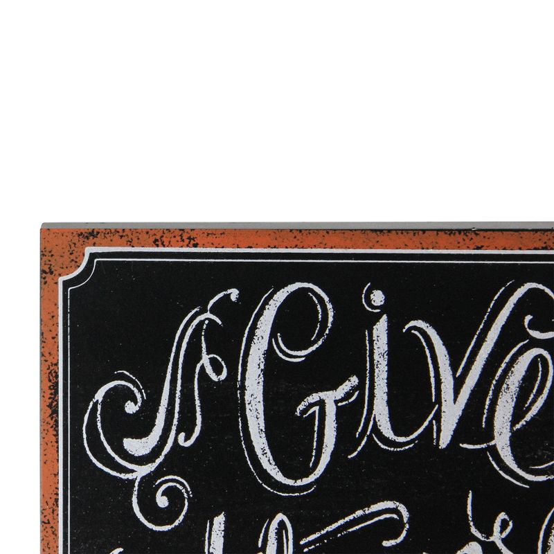 Northlight Black and White "Give thanks" Chalkboard Thanksgiving Wall Art Decor 14" x 10.5", 2 of 4