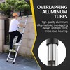 NAYSAYE 9.5FT Aluminum Telescopic Ladder with Hooks and Triangular Stabilizers Portable Multi Purpose Ladder 330lb Capacity, Silver, 18"*2.6"*30" - 4 of 4