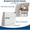 Farmhouse Storage Cabinet Set of 2 -  Freestanding Cabinet with Doors & Drawers for Bathroom/Kitchen/Living Room - 4 of 4
