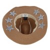 David & Young Women's Straw Cowboy Hat with Silver Star Underbrim - 4 of 4