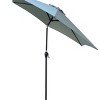 Outdoor Patio Umbrella, 6 Steel Ribs 9 FT Umbrella with Pure Color, UV Resistant Polyester Fabric Lawn Umbrella with Steel Frame-Coolbibila - 4 of 4