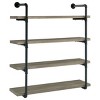 INFURNIC Decorative Wall Shelf 4-Tier Driftwood Pipe Frame for Storage and Display Stylish Space-Saving Design, Grey, 39.25"*11.5"*46" - 4 of 4