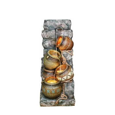 HomeRoots 43" Brown/Orange Polyresin Sculpture