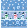 Collections Etc Snowman and Snowflake Soft Fleece Blanket Cuddle Wrap 60.5" x 67" - 3 of 3
