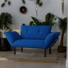 CAVINAS Loveseat Sofa with Sleek Metal Legs, Upholstered 2-Seater Sofa, Modern Futon Couch for Small Apartments, Bedrooms, Cozy Living Rooms - 2 of 4