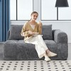 NicBex Modern Chenille Loveseat Sofa with Left Arm & Removable Pillows,Minimalist Comfy 2-Seater Sofa for Living Room,Bedroom - 3 of 4