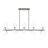 PAKOKULA 15-Light Silver Linear Sputnik Chandelier with Opal Glass Globe Shade - 4 of 4