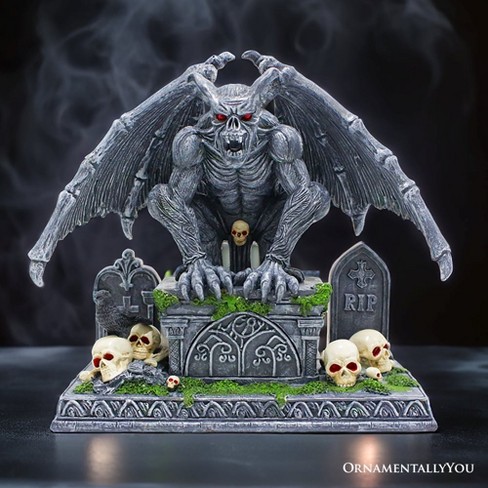 Grave Guardian Gargoyle Figurine, 7" Gothic Halloween Garden Statue| OrnamentallyYou - image 1 of 4