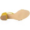Allegra K Women's Open Toe Block Heel Adjustable Buckled Ankle Strap Sandals - 4 of 4