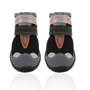 Unique Bargains Breathable Mesh Dog Shoes Dog Boots Paw Protectors 4 Pcs - 1 of 4