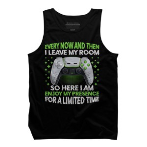 Design By Humans Funny Video Games Every Now And Then I Leave My Room By Tank Top - 1 of 2