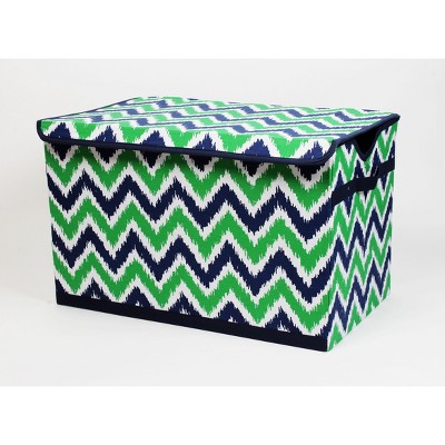 Bacati - MixNMatch Navy/Green Storage Toy Chest