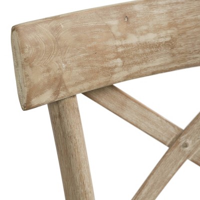 Keaton Rustic Natural Wood Round Dining Table Set with 4 Chairs
