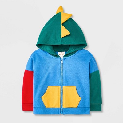 Image of Baby Boys' Dino Colorblock Hoodie Jacket - Cat & Jack™ 0-3M