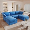 Sectional Couches for LivingRoom,162.98" U Shaped Cloud Modular Sectional Sofa with Storage Ottomans,Covers Removable& Replaceable - 2 of 4