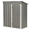 5ft x 3ft Outdoor Storage Shed, with Adjustable Shelf Metal Garden Shed and Lockable Door For Backyard Patio Lawn - 2 of 4