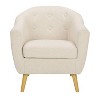 Rockwell Polyester/Wood Accent Chair with Ottoman, Button-Tufted - LumiSource - 4 of 4